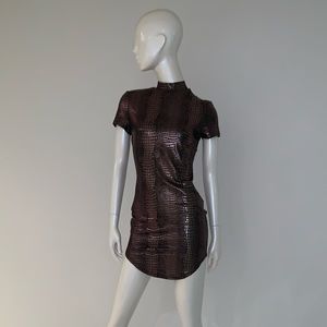🔥🔥CROCODILE EMBOSSED LEATHER DRESS